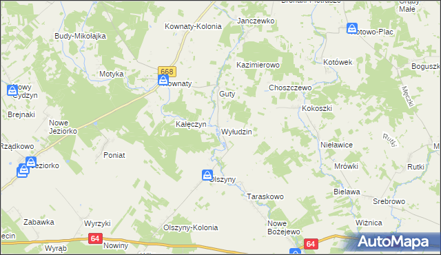 mapa Wyłudzin, Wyłudzin na mapie Targeo