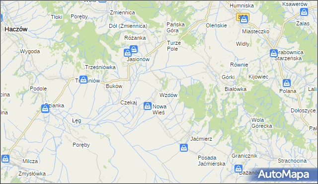 mapa Wzdów, Wzdów na mapie Targeo