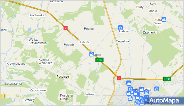 mapa Żabce, Żabce na mapie Targeo