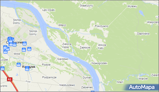 mapa Zabłocie gmina Czernikowo, Zabłocie gmina Czernikowo na mapie Targeo