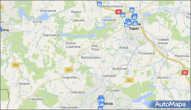 mapa Zacisze gmina Leśna, Zacisze gmina Leśna na mapie Targeo