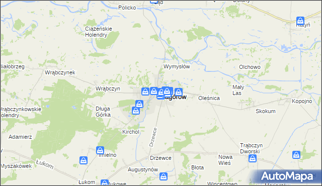 mapa Zagórów, Zagórów na mapie Targeo