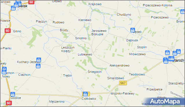 mapa Zagroba, Zagroba na mapie Targeo