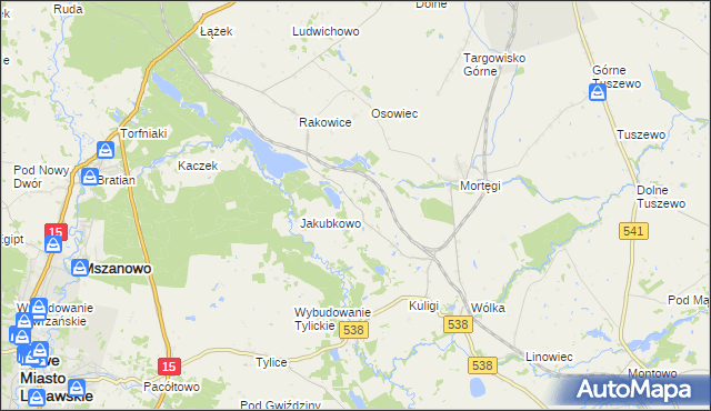 mapa Zajączkowo gmina Grodziczno, Zajączkowo gmina Grodziczno na mapie Targeo