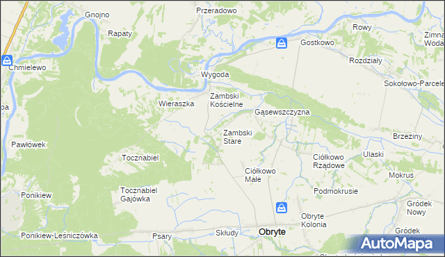 mapa Zambski Stare, Zambski Stare na mapie Targeo