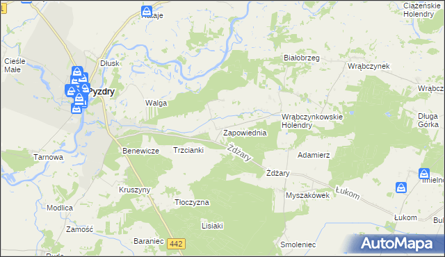 mapa Zapowiednia, Zapowiednia na mapie Targeo