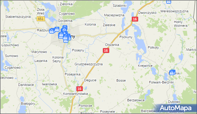 mapa Zaruby, Zaruby na mapie Targeo
