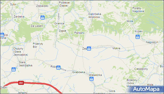 mapa Zasów, Zasów na mapie Targeo