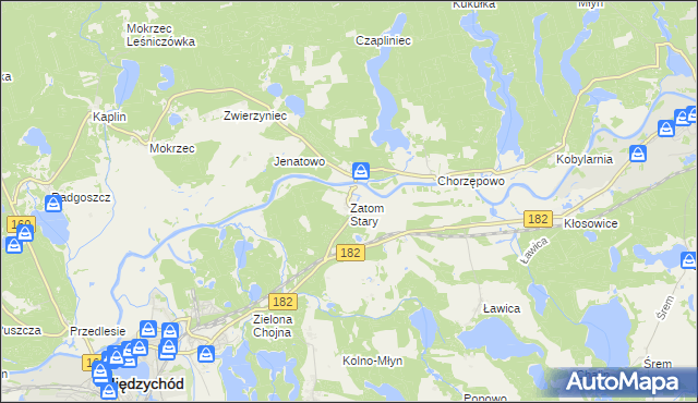 mapa Zatom Stary, Zatom Stary na mapie Targeo