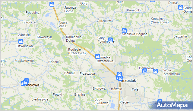 mapa Zawadka Brzostecka, Zawadka Brzostecka na mapie Targeo