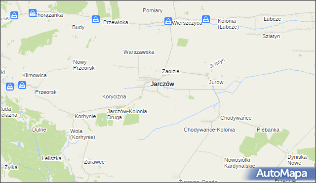 mapa Zawady gmina Jarczów, Zawady gmina Jarczów na mapie Targeo