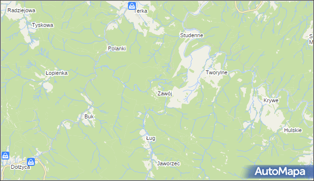 mapa Zawój, Zawój na mapie Targeo