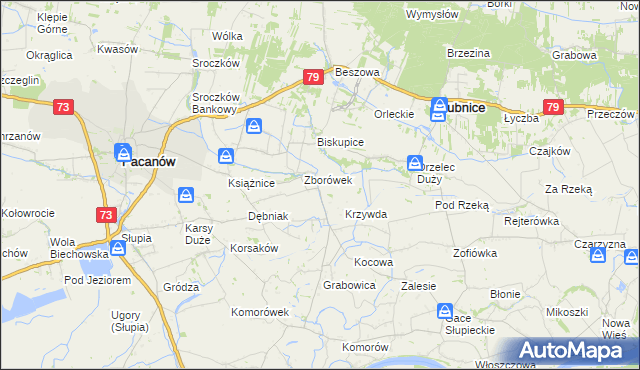 mapa Zborówek Nowy, Zborówek Nowy na mapie Targeo