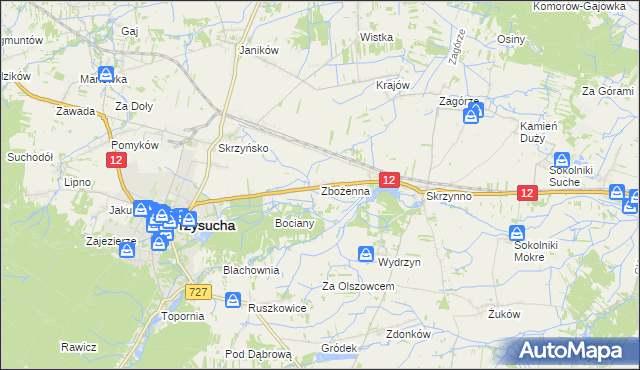 mapa Zbożenna, Zbożenna na mapie Targeo