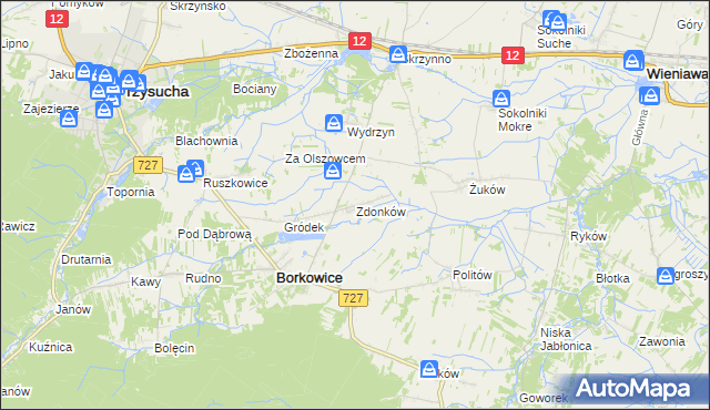 mapa Zdonków, Zdonków na mapie Targeo