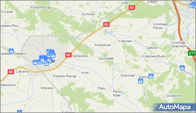 mapa Zdunówek, Zdunówek na mapie Targeo