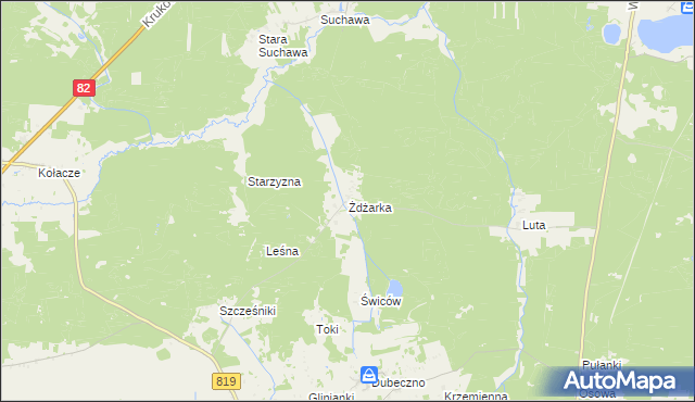 mapa Żdżarka, Żdżarka na mapie Targeo