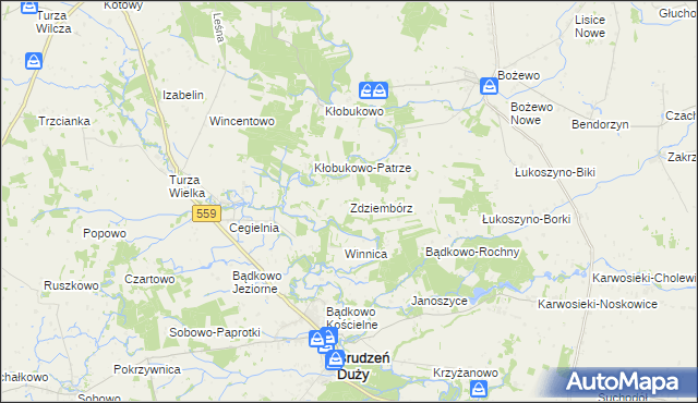 mapa Zdziembórz, Zdziembórz na mapie Targeo