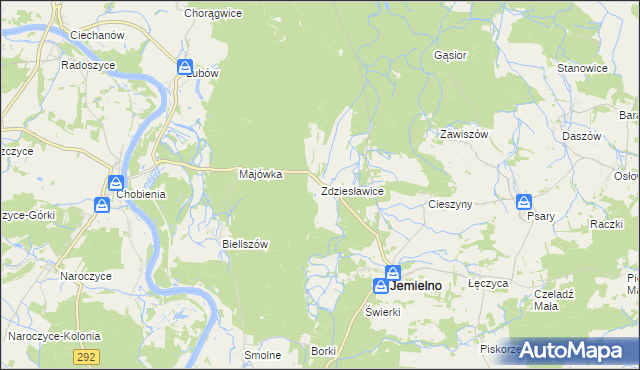 mapa Zdziesławice, Zdziesławice na mapie Targeo