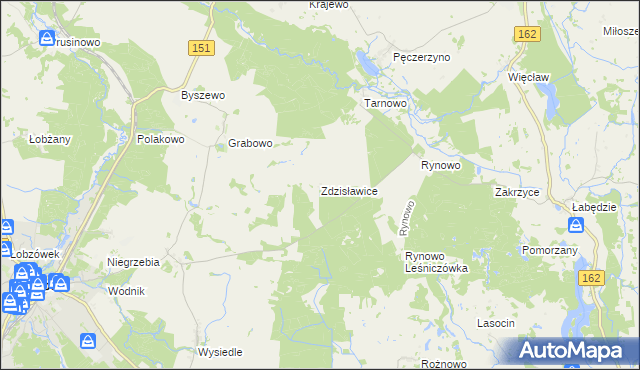 mapa Zdzisławice gmina Łobez, Zdzisławice gmina Łobez na mapie Targeo