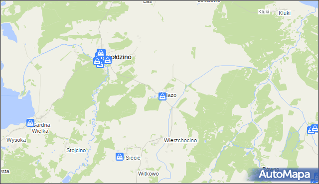 mapa Żelazo gmina Smołdzino, Żelazo gmina Smołdzino na mapie Targeo