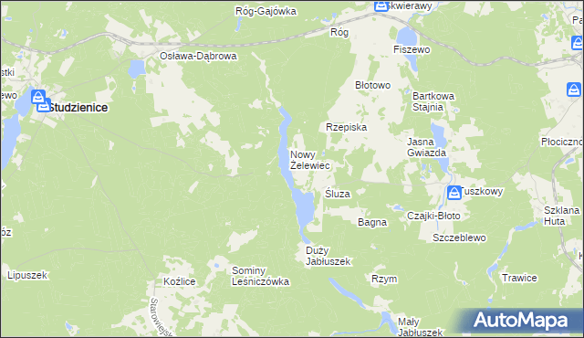 mapa Żelewiec, Żelewiec na mapie Targeo