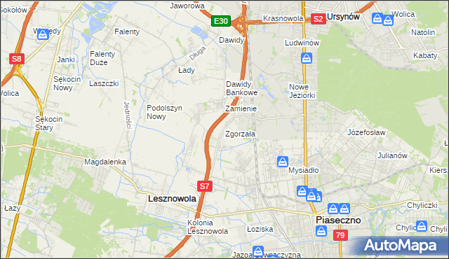 mapa Zgorzała, Zgorzała na mapie Targeo