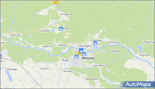 mapa Zielonagóra, Zielonagóra na mapie Targeo