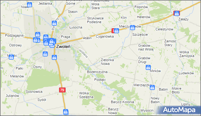 mapa Zielonka Nowa, Zielonka Nowa na mapie Targeo