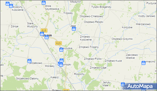 mapa Żmijewo-Trojany, Żmijewo-Trojany na mapie Targeo