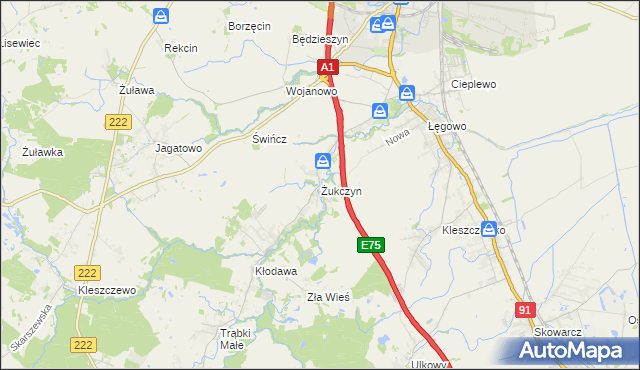 mapa Żukczyn, Żukczyn na mapie Targeo