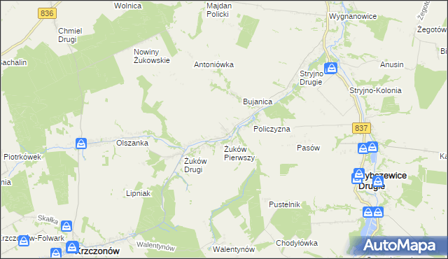 mapa Żuków-Kolonia, Żuków-Kolonia na mapie Targeo