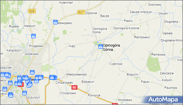 mapa Zygmuntowo gmina Opinogóra Górna, Zygmuntowo gmina Opinogóra Górna na mapie Targeo