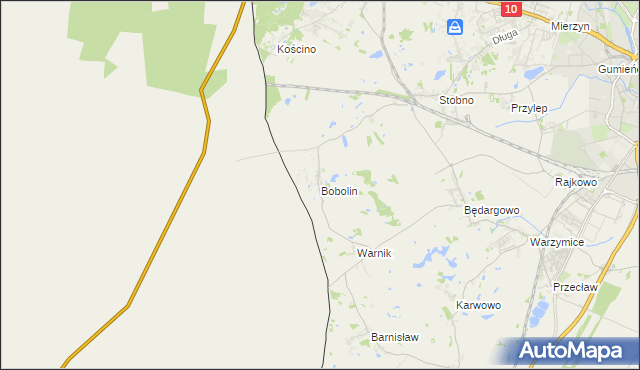 mapa Bobolin gmina Kołbaskowo, Bobolin gmina Kołbaskowo na mapie Targeo