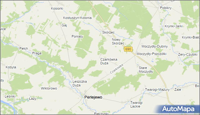 mapa Czarkówka Duża, Czarkówka Duża na mapie Targeo