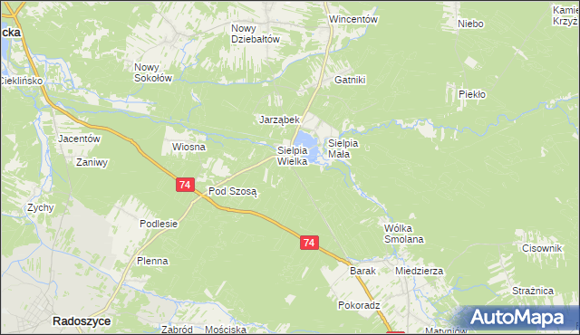 mapa Leśniczówka Krzyżówki, Leśniczówka Krzyżówki na mapie Targeo