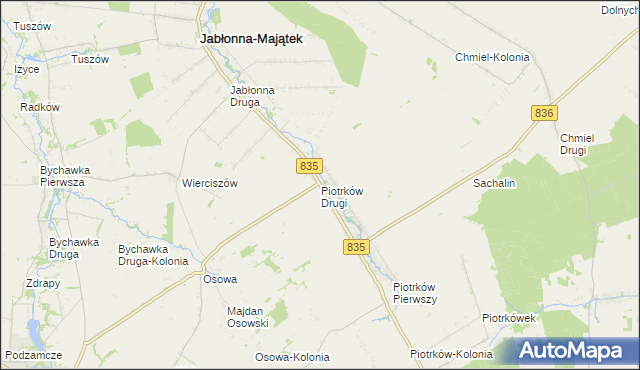 mapa Piotrków Drugi, Piotrków Drugi na mapie Targeo