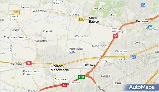 mapa Piotrkówek Duży, Piotrkówek Duży na mapie Targeo