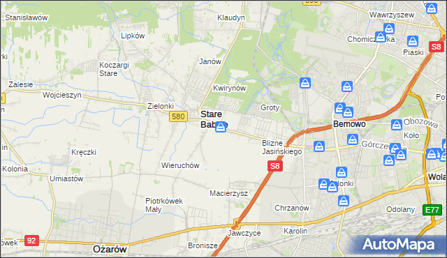 mapa Latchorzew, Latchorzew na mapie Targeo