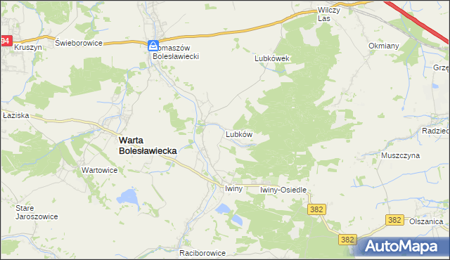 mapa Lubków, Lubków na mapie Targeo
