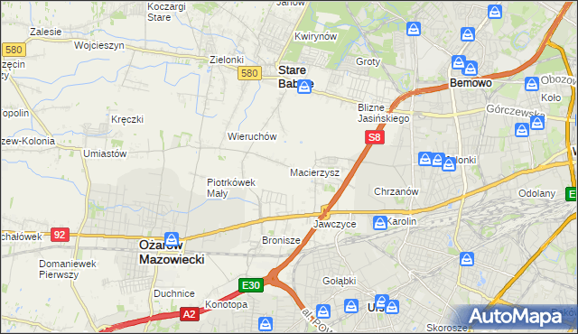 mapa Macierzysz, Macierzysz na mapie Targeo