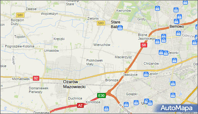 mapa Piotrkówek Duży, Piotrkówek Duży na mapie Targeo