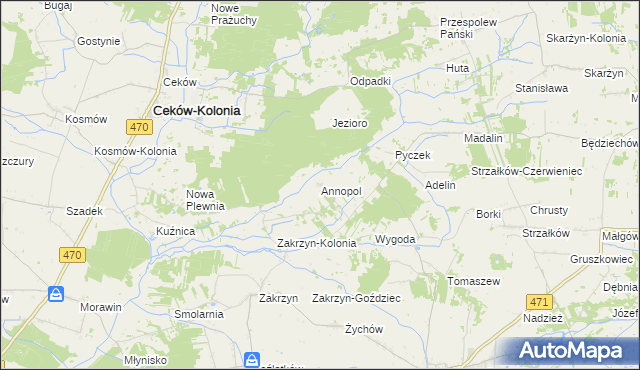 mapa Annopol gmina Lisków, Annopol gmina Lisków na mapie Targeo