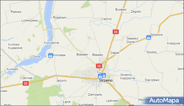 mapa Bławaty, Bławaty na mapie Targeo