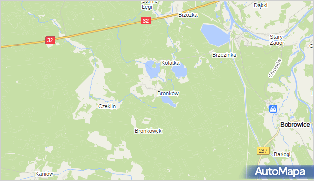 mapa Bronków, Bronków na mapie Targeo