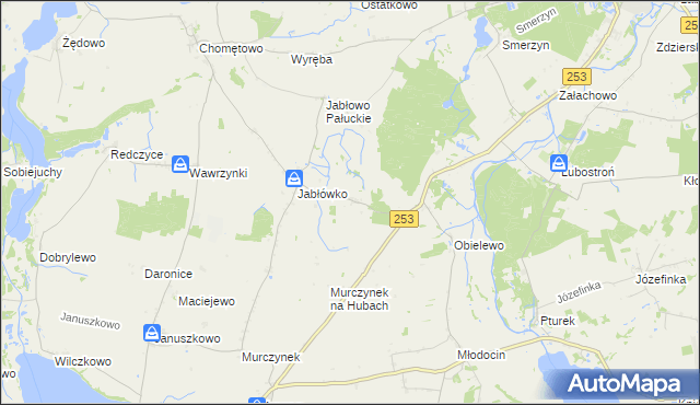 mapa Buszkowo gmina Łabiszyn, Buszkowo gmina Łabiszyn na mapie Targeo