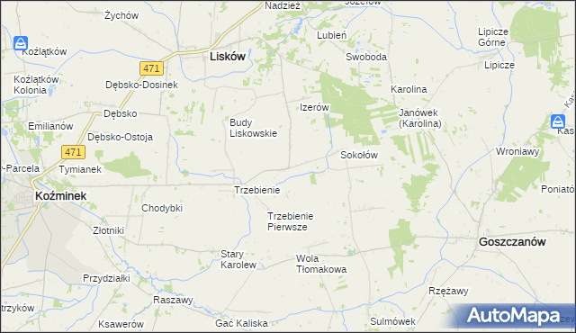 mapa Ciepielew, Ciepielew na mapie Targeo