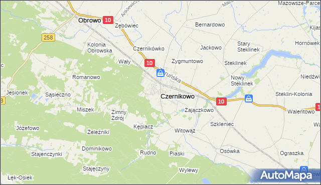 mapa Czernikowo, Czernikowo na mapie Targeo