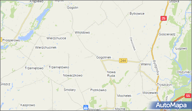 mapa Gogolinek, Gogolinek na mapie Targeo