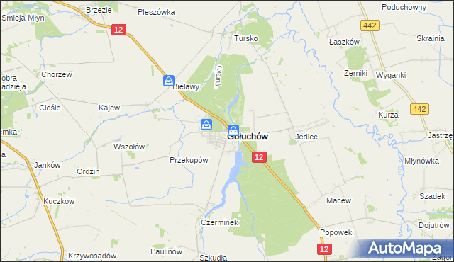 mapa Gołuchów powiat pleszewski, Gołuchów powiat pleszewski na mapie Targeo